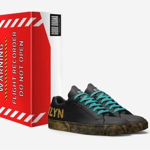 “Brooklyn” Women's leather Sneakers, Black, Gold detail. 🇮🇹 Vero Cuoio